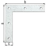 Eckwinkel, 120x120x20mm, sendzimirverzinkt