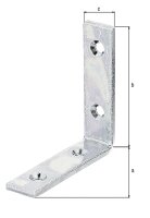 Balkenwinkel, 80x80x20mm, galv. verzinkt