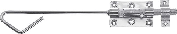Bolzenriegel mit Schlaufe, 400x58mm, galvanisch verzinkt, dickschichtpassiviert