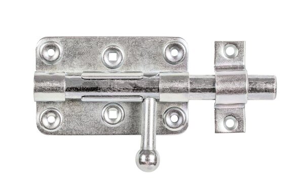 Bolzen-Schlossriegel,mit be- festigter Schlaufe,140x60mm, galvanisch verzinkt, dickschichtpassiviert