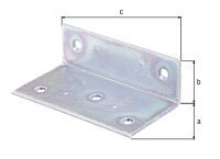 Breitwinkel 40x25x75mm, Galvanisch verzinkt