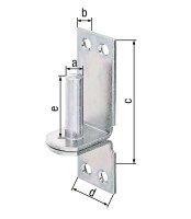 Kloben auf Platte, DI, ø 20 mm, 167 x 60 mm, Gelb...