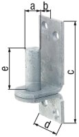 Kloben auf Platte, DI, ø 16 mm, 115 x 40 mm,...