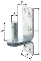 Kloben auf Platte, DII, ø 13 mm, 100 x 35 mm,...