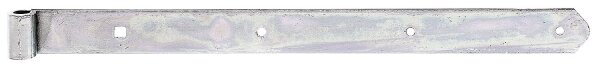 Ladenband gerade / abgerundet 500 x 40 mm, ø 13 mm, galvanisch verzinkt