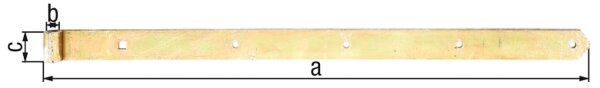 Ladenband gerade / abgerundet 800 x 45 mm, ø 16 mm, galvanisch verzinkt