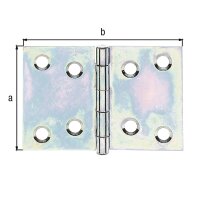 Scharnier, 50x74x1mm, sendzimirverzinkt