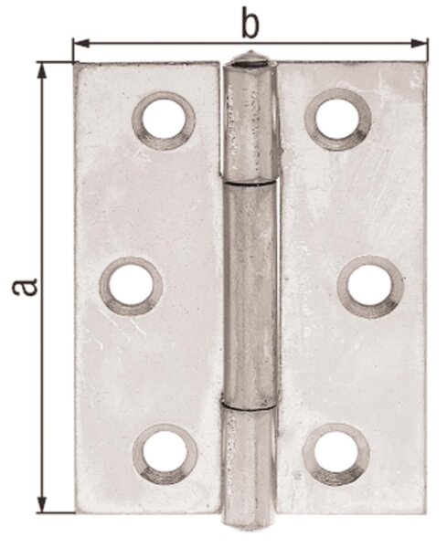 Scharnier, 51x37x1mm sendzimirverzinkt