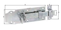 Schlossriegel gerade, mit befestigter Schlaufe, 140x55 mm, galvanisch verzinkt, dickschichtpassiviert