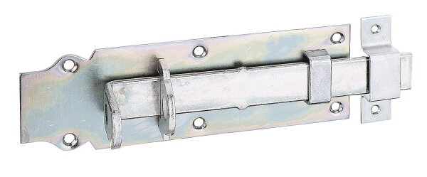 Schlossriegel gerade,mit befestigter Schlaufe, 200x73 mm, galvanisch verzinkt, dickschichtpassiviert