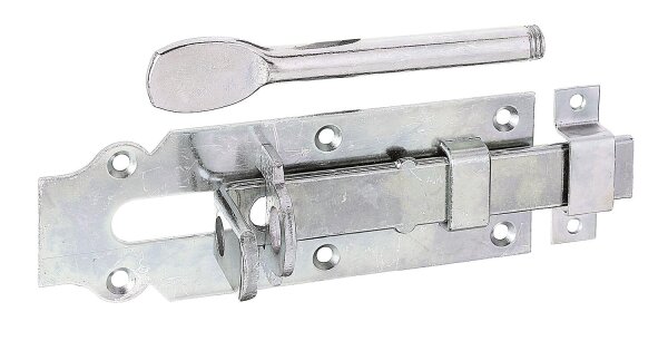 Stalltür-Schlossriegel, mit Schlaufe 160mm, galvanisch verzinkt, dickschichtpassiviert