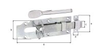 Stalltür-Schlossriegel, mit Schlaufe 160mm,...