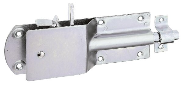 Sicherheits-Stallriegel, mit Schlaufe 200mm, galvanisch verzinkt, dickschichtpassiviert