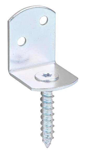 Flechtzaunhalter L-Form, 83x32mm, galvanisch verzinkt, dickschichtpassiviert