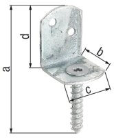 Flechtzaunhalter L-Form, 83x32mm, feuerverzinkt