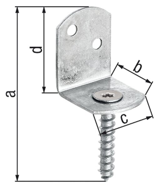 Flechtzaunhalter L-Form, 83x32mm, edelstahl