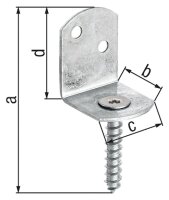 Flechtzaunhalter L-Form, 83x32mm, edelstahl