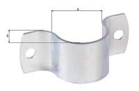 Rohrschelle für ø 42,4 mm und 1 2/3", 20 mm breit, Gelb verzinkt