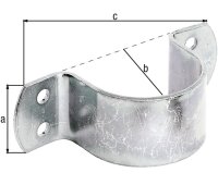 Rohrschelle für ø 57,0 mm und 2 1/4", 40 mm breit, galvanisch verzinkt, dickschichtpassiviert