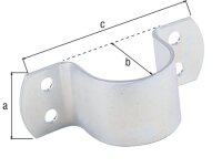 Rohrschelle für ø 57,0 mm und 2 1/4", 40 mm breit, galvanisch verzinkt, dickschichtpassiviert