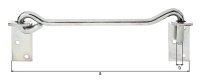 Sturmhaken mit Gegenplatte zum Anschrauben, 280 mm, ø 12 mm, Sendzimirverzinkt