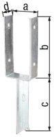 Pfostenträger U-Form, T-Eisen, 71x200mm, feuerverzinkt