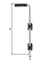 Bodenschieber mit schwarzem Griff, 400 mm, Ø 16...