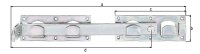 Doppeltorüberwurf, 423x70mm galvanisch verzinkt,...