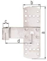 Kreuzband 160x50mm, Ø 13 mm, gelb verzinkt