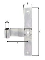 Fensterladen-Mittelband gerade, 200 mm, Ø 13 mm,...