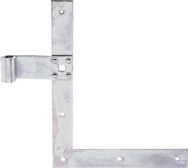 Fensterladen-Winkelband gerade, unten links+oben rechts, 250mm ø=13mm, galv. verzinkt, dickschichtpassiviert.