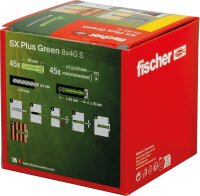 Dübel Fischer SX Plus Green 8 x 40S, Set mit Schraube, VPE 45 Stück