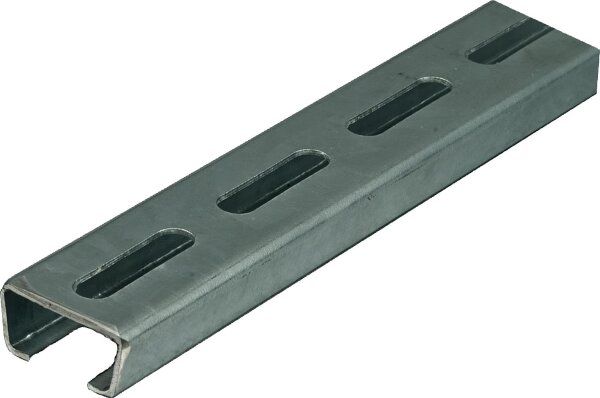 C-Profilschiene verzinkt,gelocht 2000x35x18mm, Stärke 2,00mm, Schlitzbreite 16,5mm