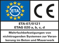 Langschaftdübel SXRL 10x180T mit Sicherheitsschraube verzinkt VPE=50