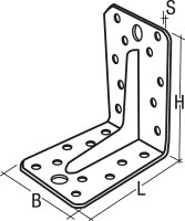 Winkelverbinder verzinkt mit Rippe, 100x100x90mm, Stärke 2mm
