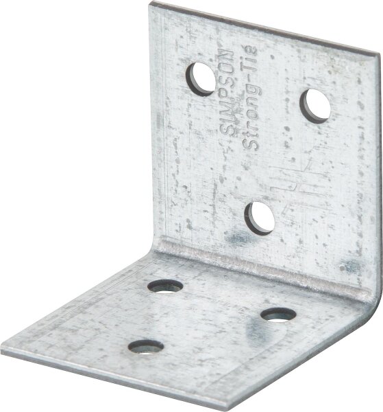 Winkelverbinder verzinkt ohne Rippe, 40x40x40mm, Stärke 2mm