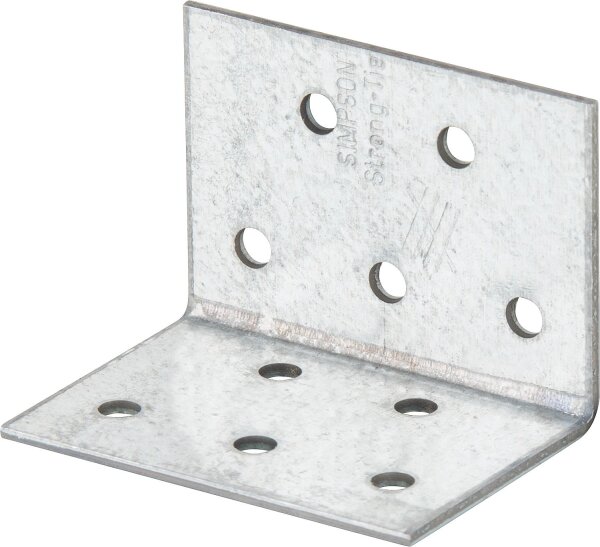 Winkelverbinder verzinkt ohne Rippe, 40x40x60mm, Stärke 2mm