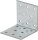Winkelverbinder verzinkt ohne Rippe, 60x60x60mm, Stärke 2mm