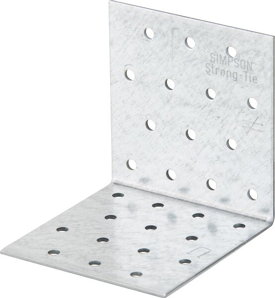 Winkelverbinder verzinkt ohne Rippe, 80x80x80mm, Stärke 2mm