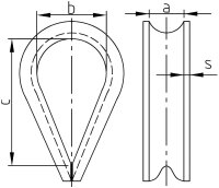 Kauschen Edelstahl A4 ø 3,0 mm, VPE = 50 Stück
