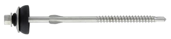 Sechskantbohrschraube Edelstahl A2 m.Raumflügel u. Dichtung 22mm, Ø 6,5x130mm,VPE=100 Stück