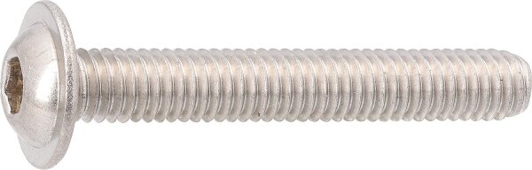 Flachrundkopfschrauben TX mit Flansch VG ISO 7380-2 A2-070 M 6X40/40  VPE: 200