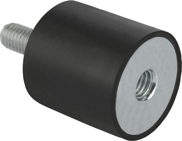 GUMMIPUFFER TYP B INNEN- UNDAUSSENGEWINDE M10X28, D=50, H=40,