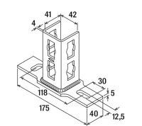 Sattelflansch Fischer  PSFQ 41