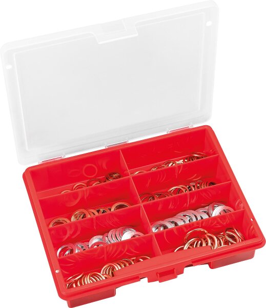 Sortimentskoffer Dichtringe Kupfer/Aluminium, DIN 7603, 160-teilig