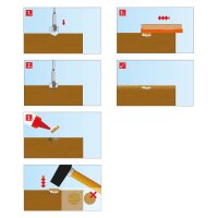 TOX Miniset Querholzplättchen Coockie wood 82-teilig