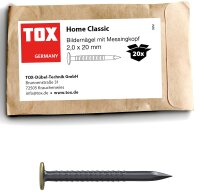 TOX Bildernagel Home Classic mit Messingkopf 2,0x30 mm VPE 20