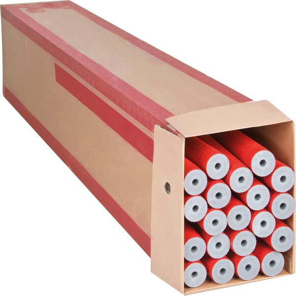 Isolierschlauch robust 35 x 25mm, Länge: 2m, 26 Meter PE-XT mit Schutzhaut rot