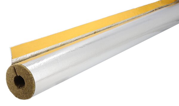 EnEV-Rohrschalen-Alu Ø 28 mm / 23 mm, á 1 m / VPE 25 m