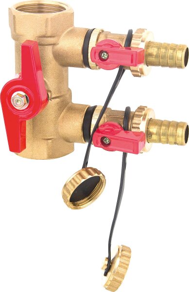 Spül- und Befülleinheit DN 25 (1") IG 2xKFE 1/2"